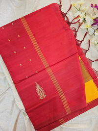 Mango Yellow with Red Chinnalampattu Saree