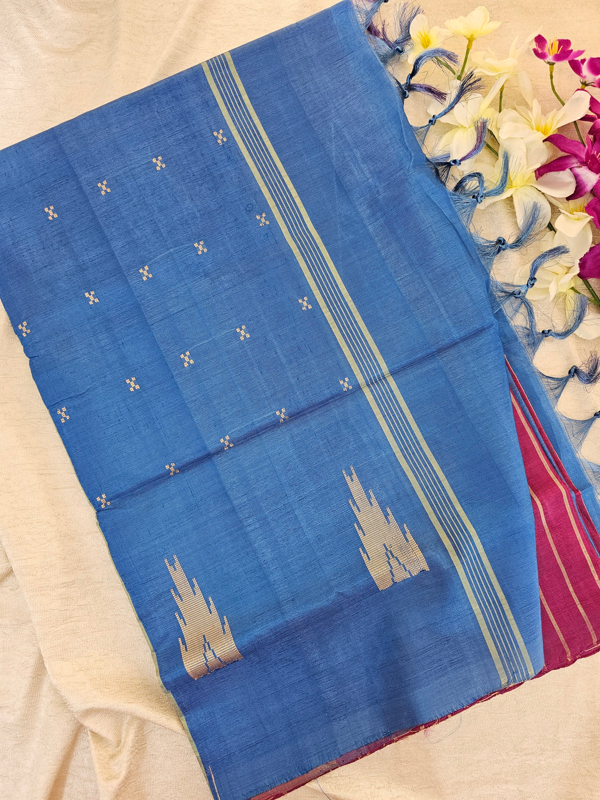 Purple with Blue Chinnalampattu Saree