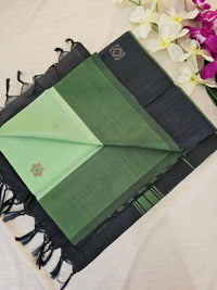 Pastel Green with Black Chinnalampattu Saree