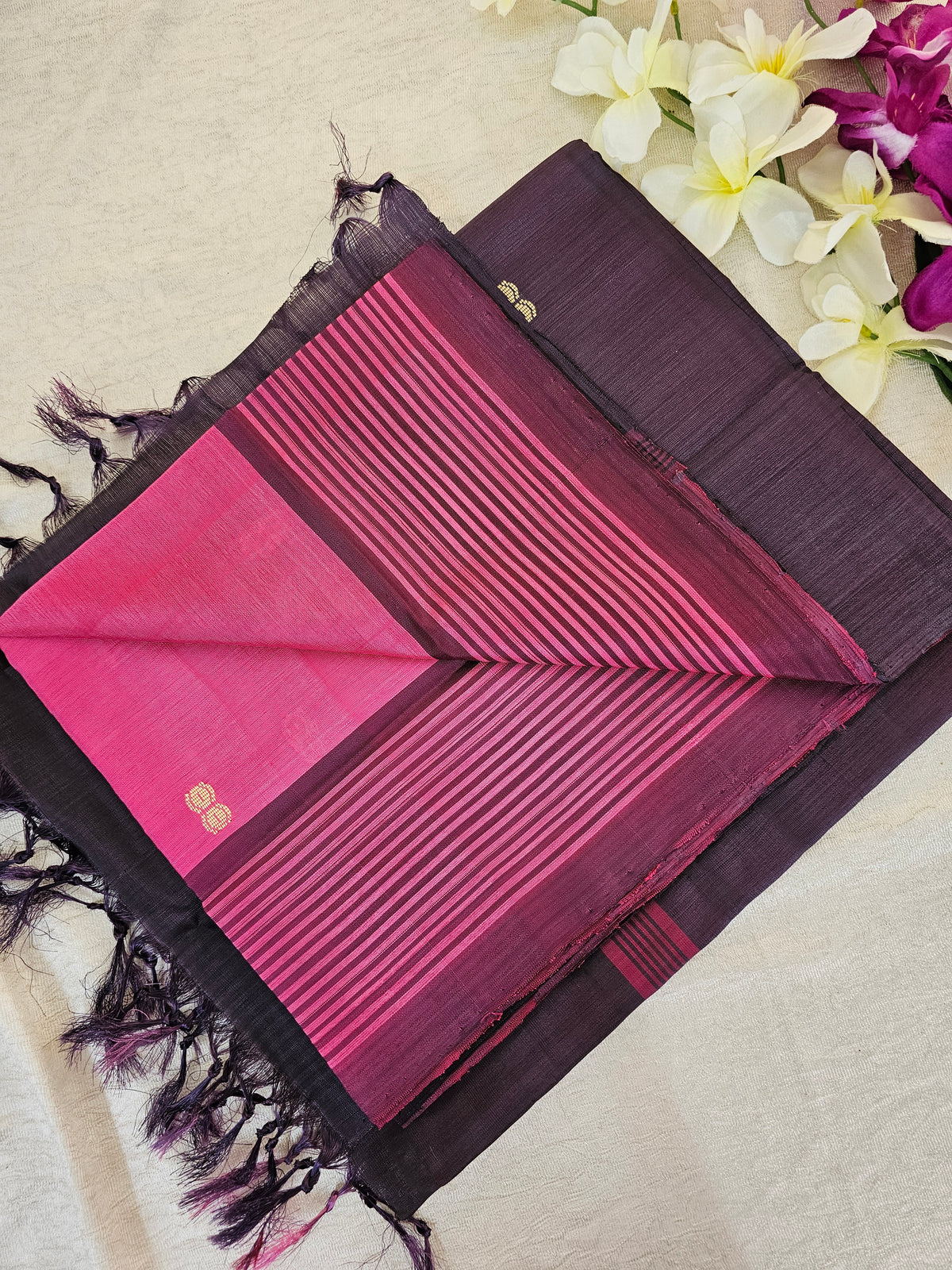 Pink with Purple Chinnalampattu Saree