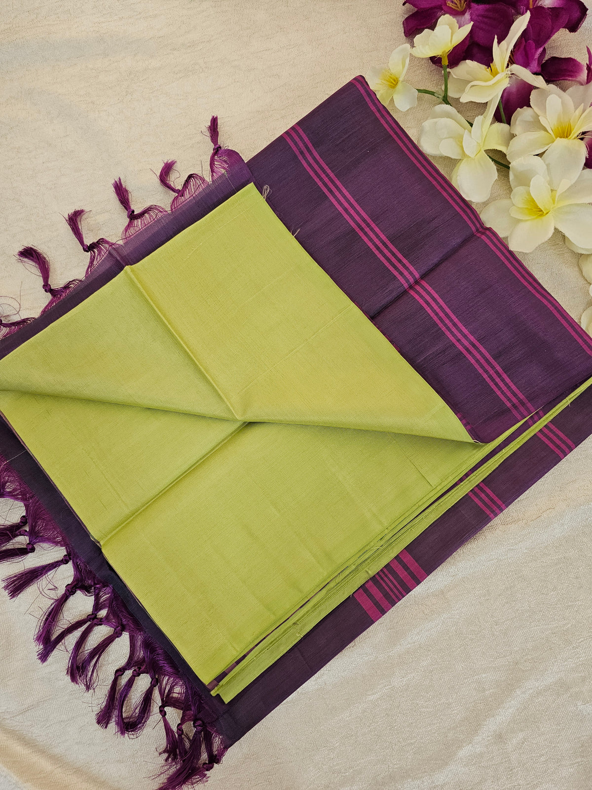 Green with Purple Chinnalampattu Saree