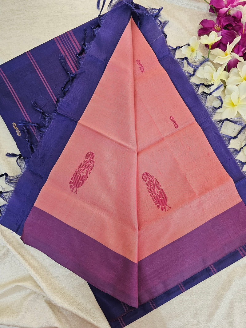 Pink with Blue Chinnalampattu Saree