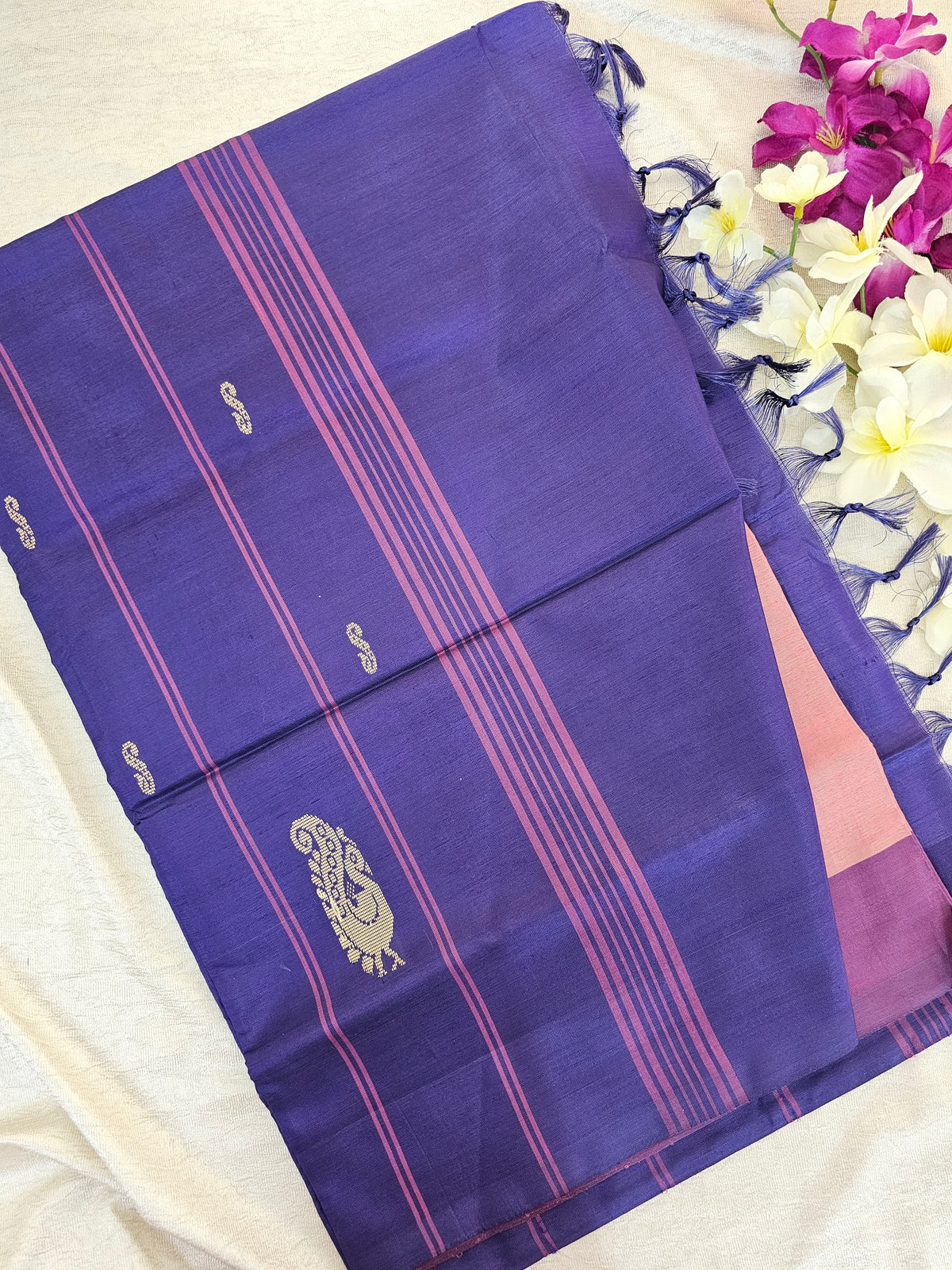 Pink with Blue Chinnalampattu Saree