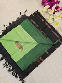 Green with Black Pallu Handwoven Chinnalampattu Saree