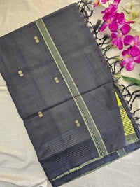 Lime Green with Black Chinnalampattu Saree