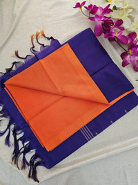 Orange with Violet Chinnalampattu Saree