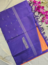 Orange with Violet Chinnalampattu Saree