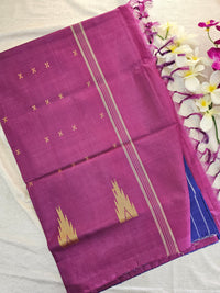 Blue with Magenta Pink Chinnalampattu Saree