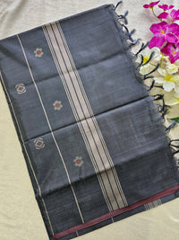 Pastel Maroon with Black Chinnalampattu Saree