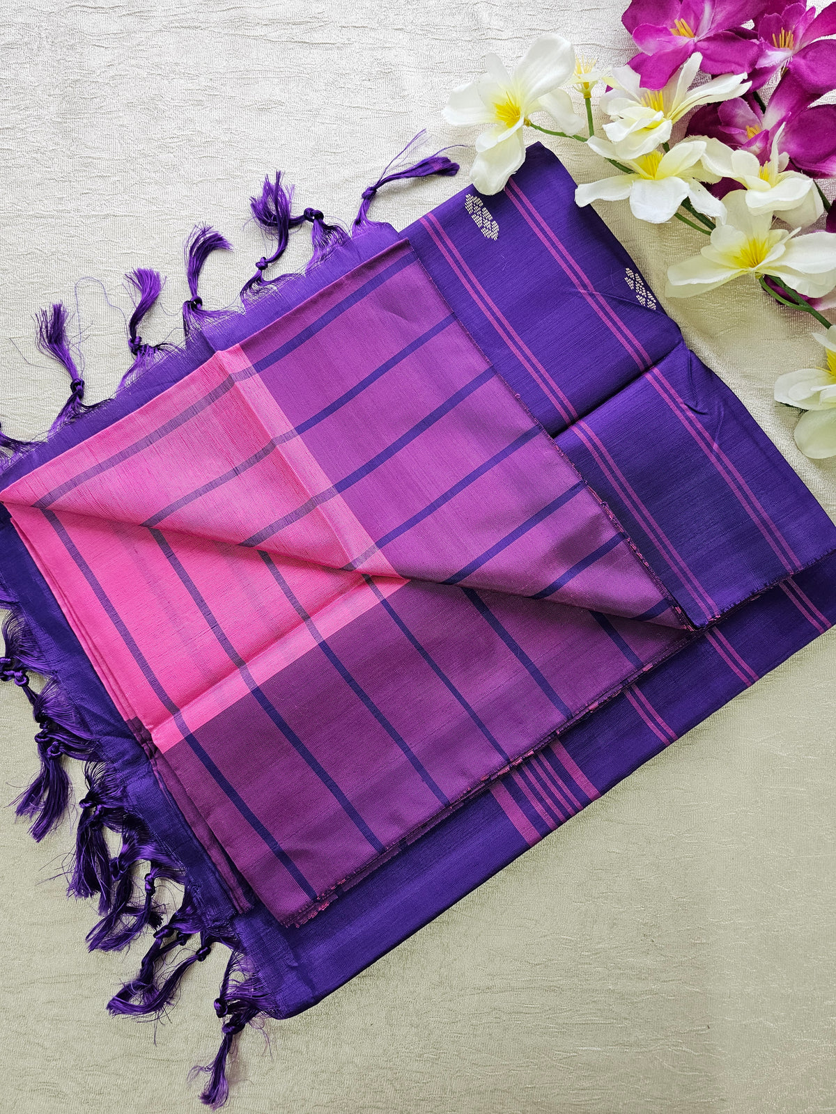 Pink with Violet Chinnalampattu Saree