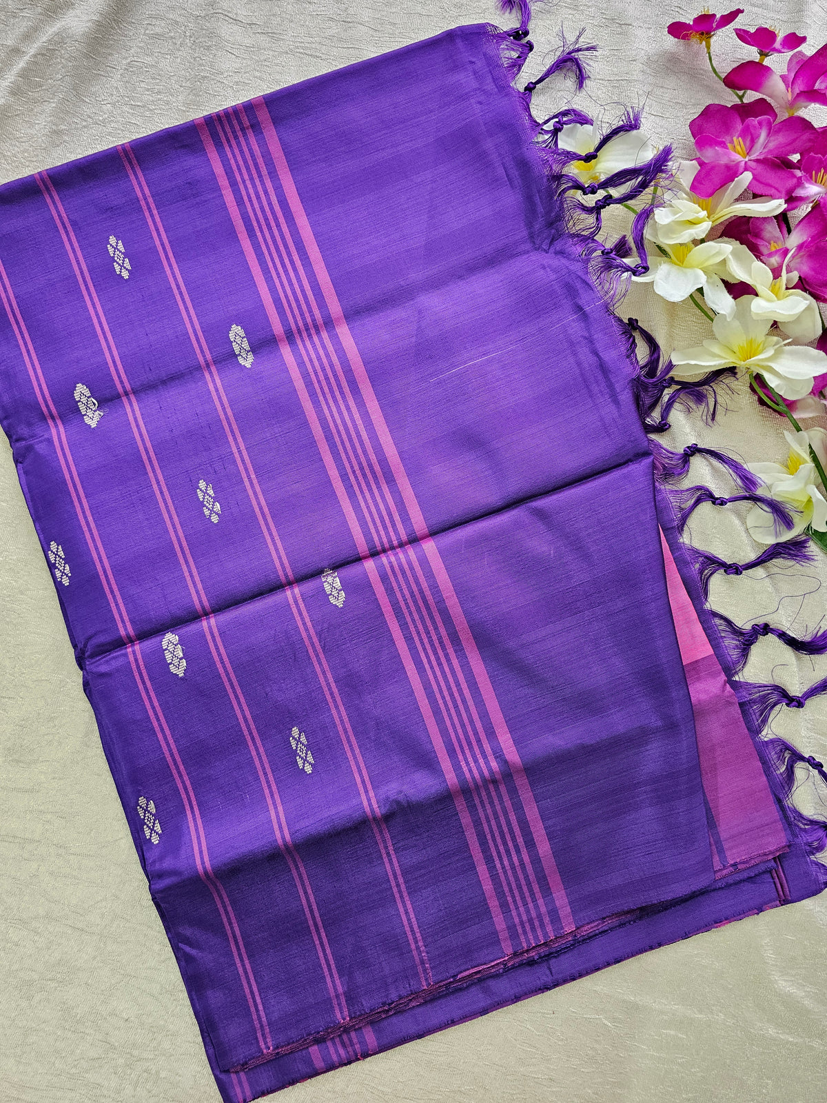 Pink with Violet Chinnalampattu Saree