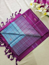 Blue with Purple Chinnalampattu Saree