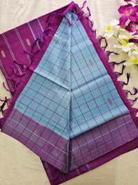 Blue with Purple Chinnalampattu Saree