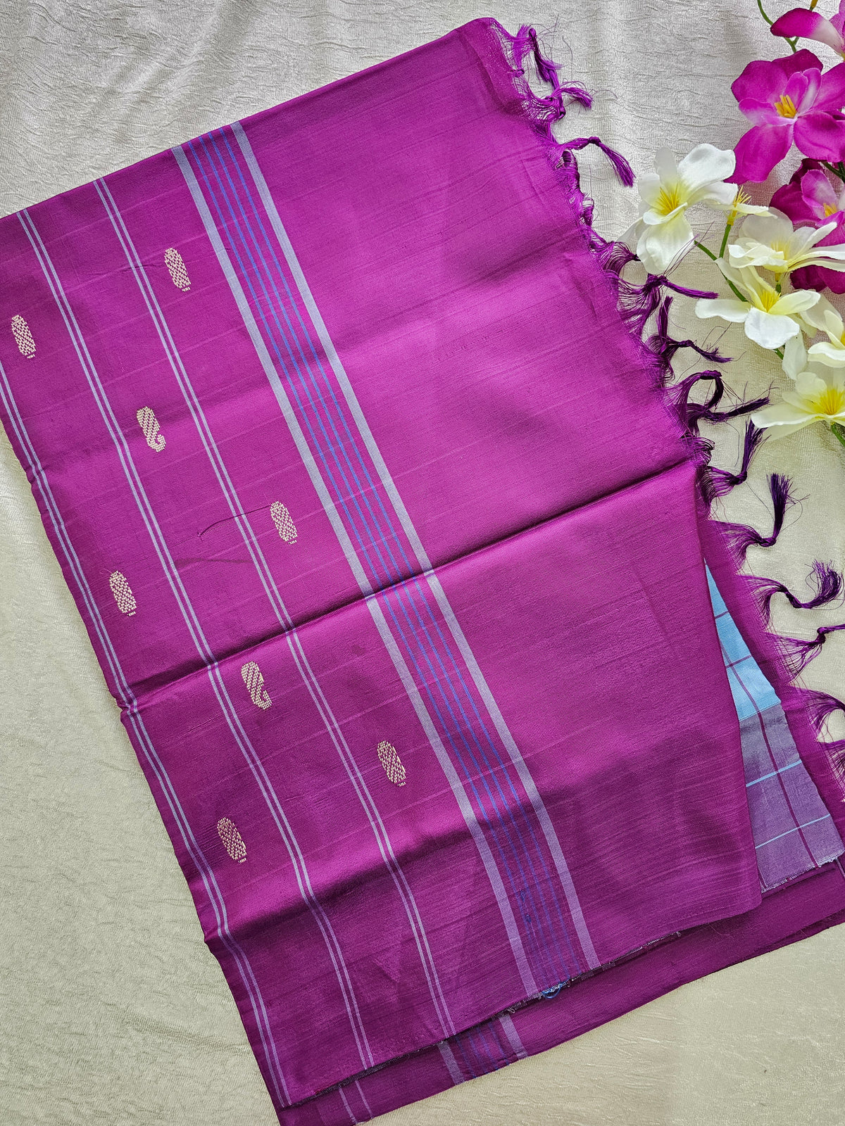 Blue with Purple Chinnalampattu Saree