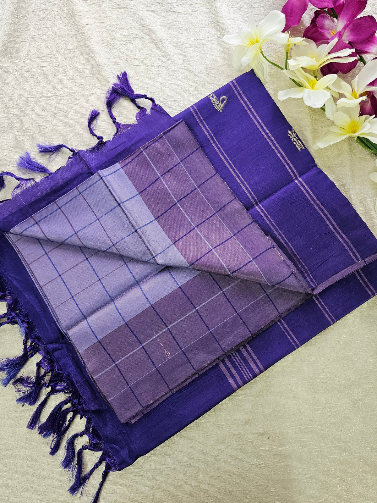 Lavender with Violet Chinnalampattu Saree