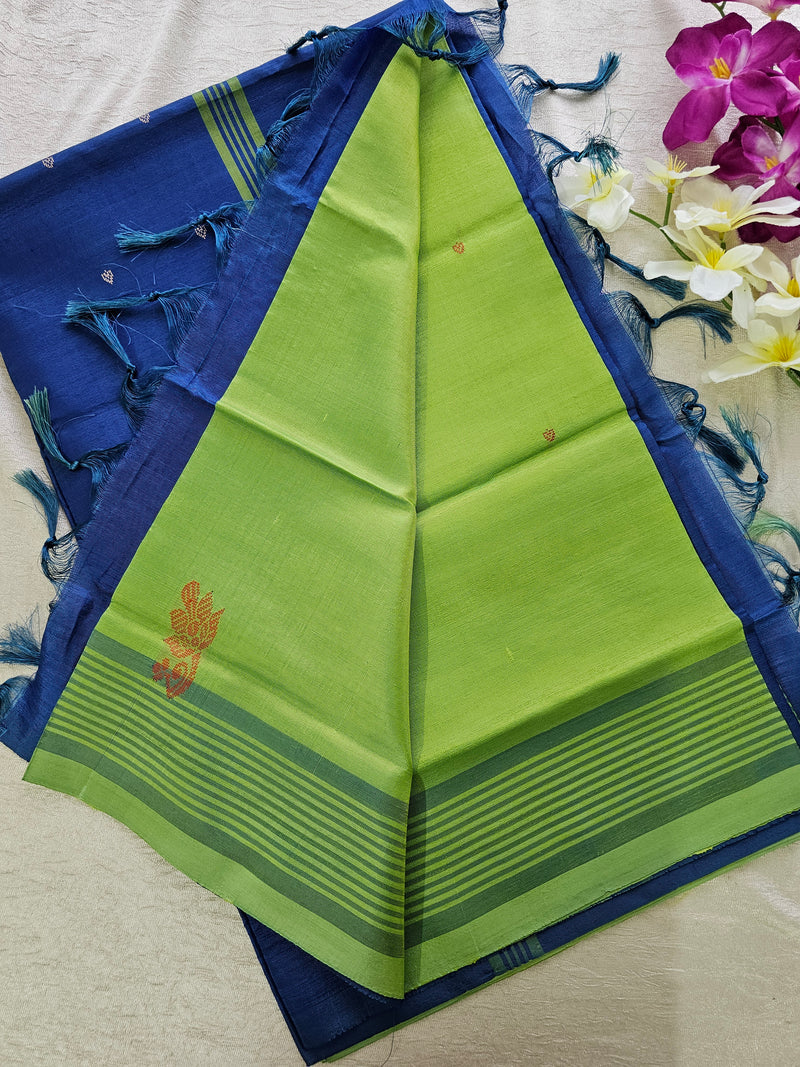 Green with Blue Chinnalampattu Saree