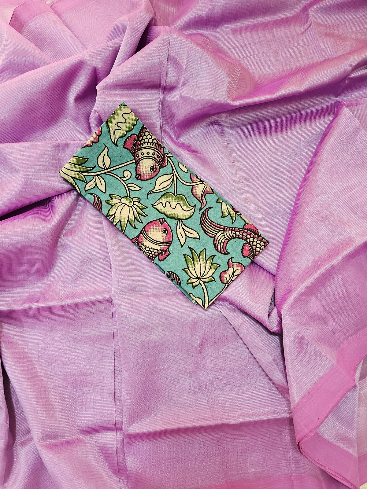 Handwoven Mangalagiri Plain Pattu Saree - Pink