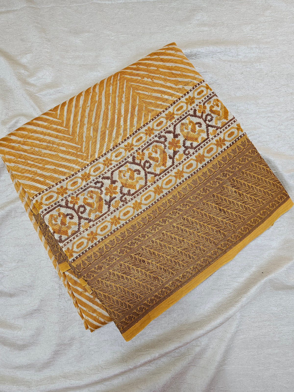 Pure Chanderi Butter Silk - Yellow