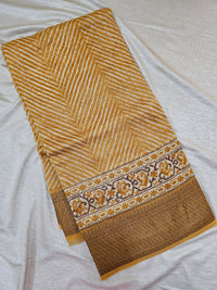 Pure Chanderi Butter Silk - Yellow