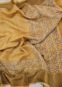 Pure Chanderi Butter Silk - Yellow