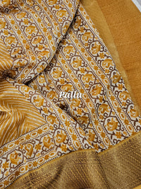 Pure Chanderi Butter Silk - Yellow