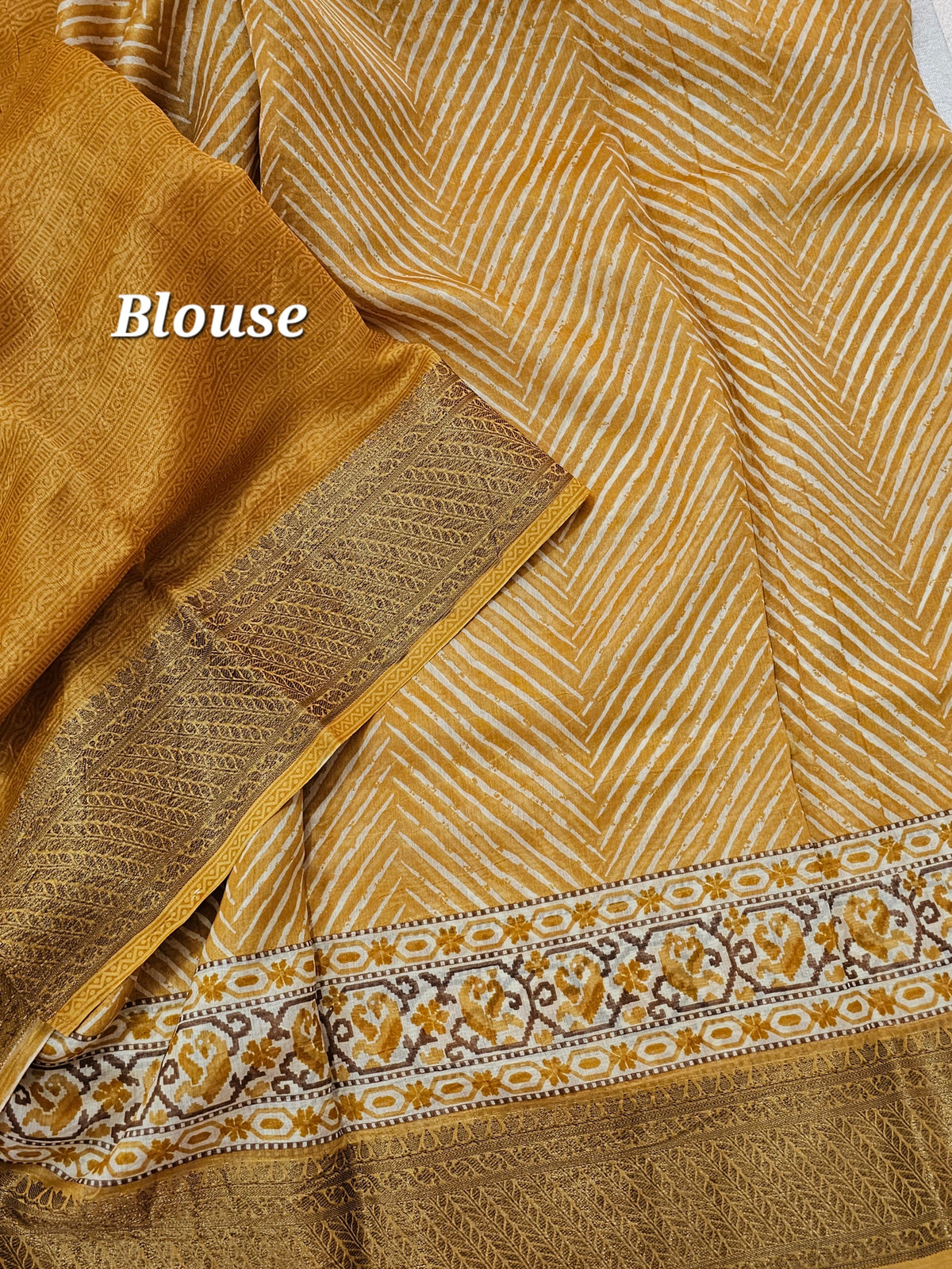 Pure Chanderi Butter Silk - Yellow