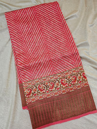 Pure Chanderi Butter Silk - Pink