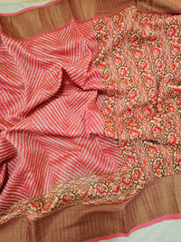 Pure Chanderi Butter Silk - Pink