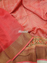 Pure Chanderi Butter Silk - Pink