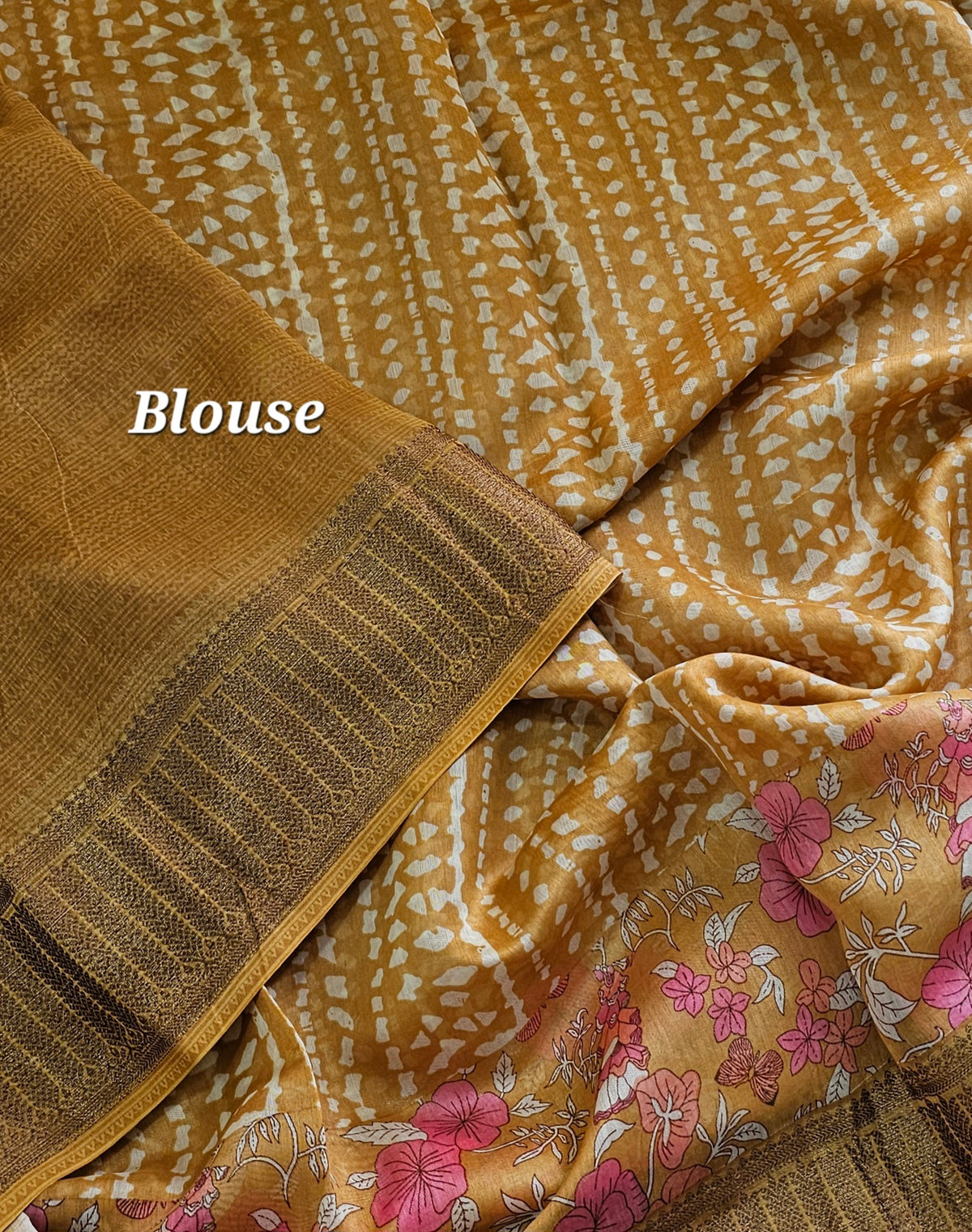 Pure Chanderi Butter Silk - Mustard Yellow