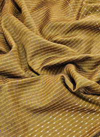 Premium Semi Raw Silk Saree -  Mustard Yellow