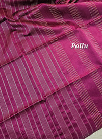 Premium Semi Raw Silk Saree - Magenta Pink