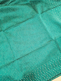 Premium Semi Raw Silk Saree -  Dark Turquoise