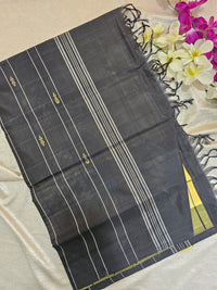 Yellow  with Black Chinnalampattu Saree