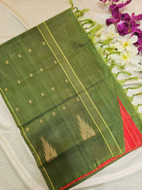 Orange with Green Chinnalampattu Saree