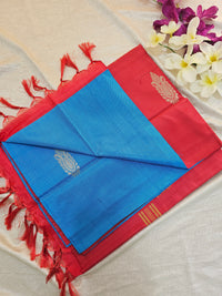 Blue with Red Chinnalampattu Saree