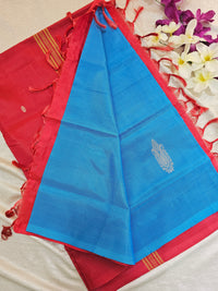 Blue with Red Chinnalampattu Saree