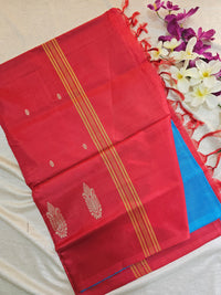 Blue with Red Chinnalampattu Saree