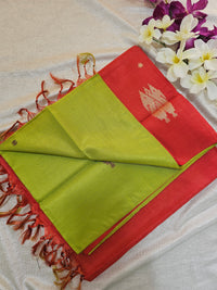 Green with Orange Chinnalampattu Saree