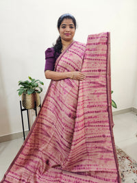 Semi Ghicha Digital Printed Saree - Magenta Pink