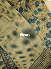 Premium  Super Net Kota Saree - Peacock Green