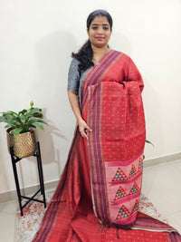 Semi Ghicha Digital Printed Saree - Maroon