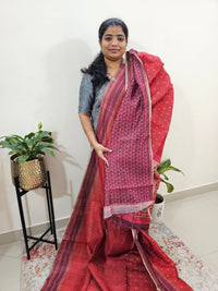 Semi Ghicha Digital Printed Saree - Maroon