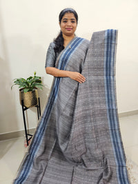 Semi Ghicha Digital Printed Saree - Grey