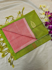 Pink with Green Chinnalampattu Saree