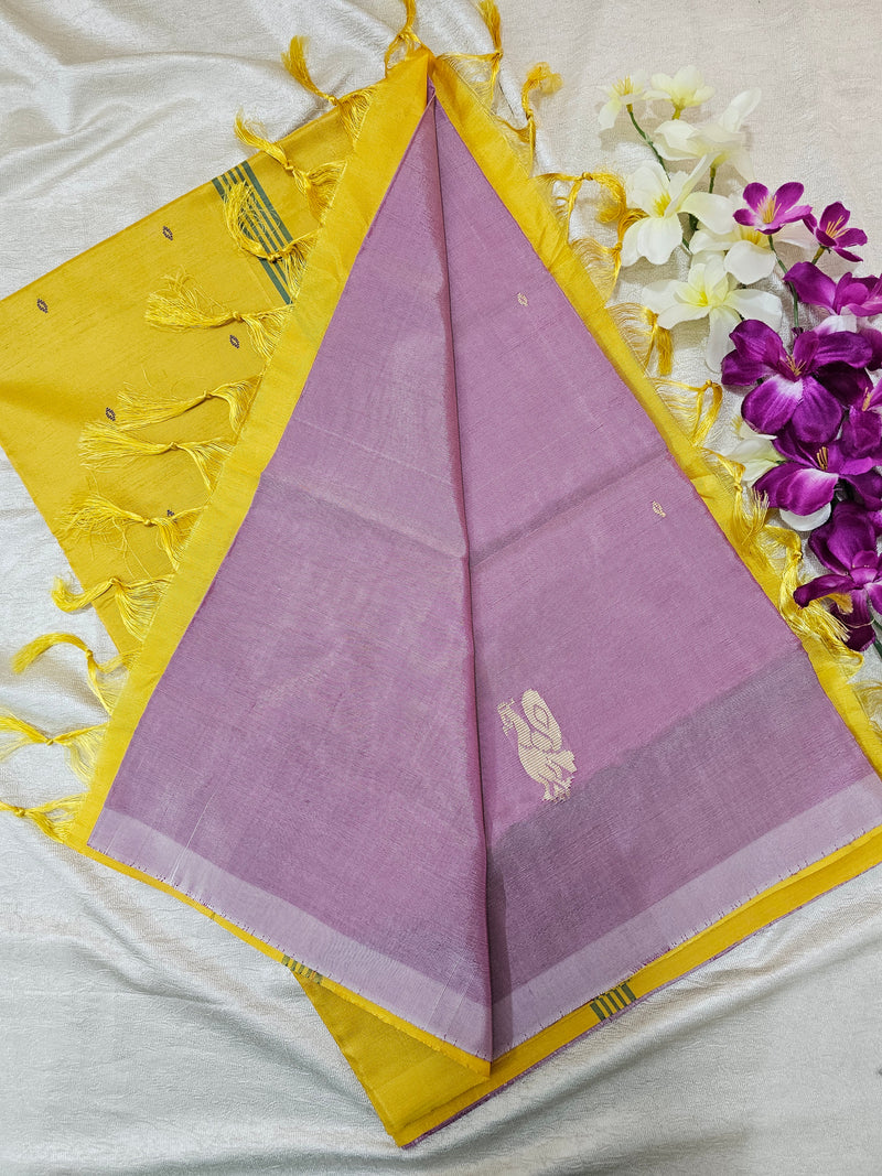 Onion Pink with Yellow   Chinnalampattu Saree