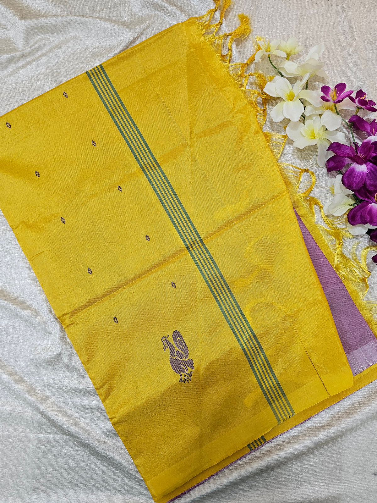 Onion Pink with Yellow   Chinnalampattu Saree