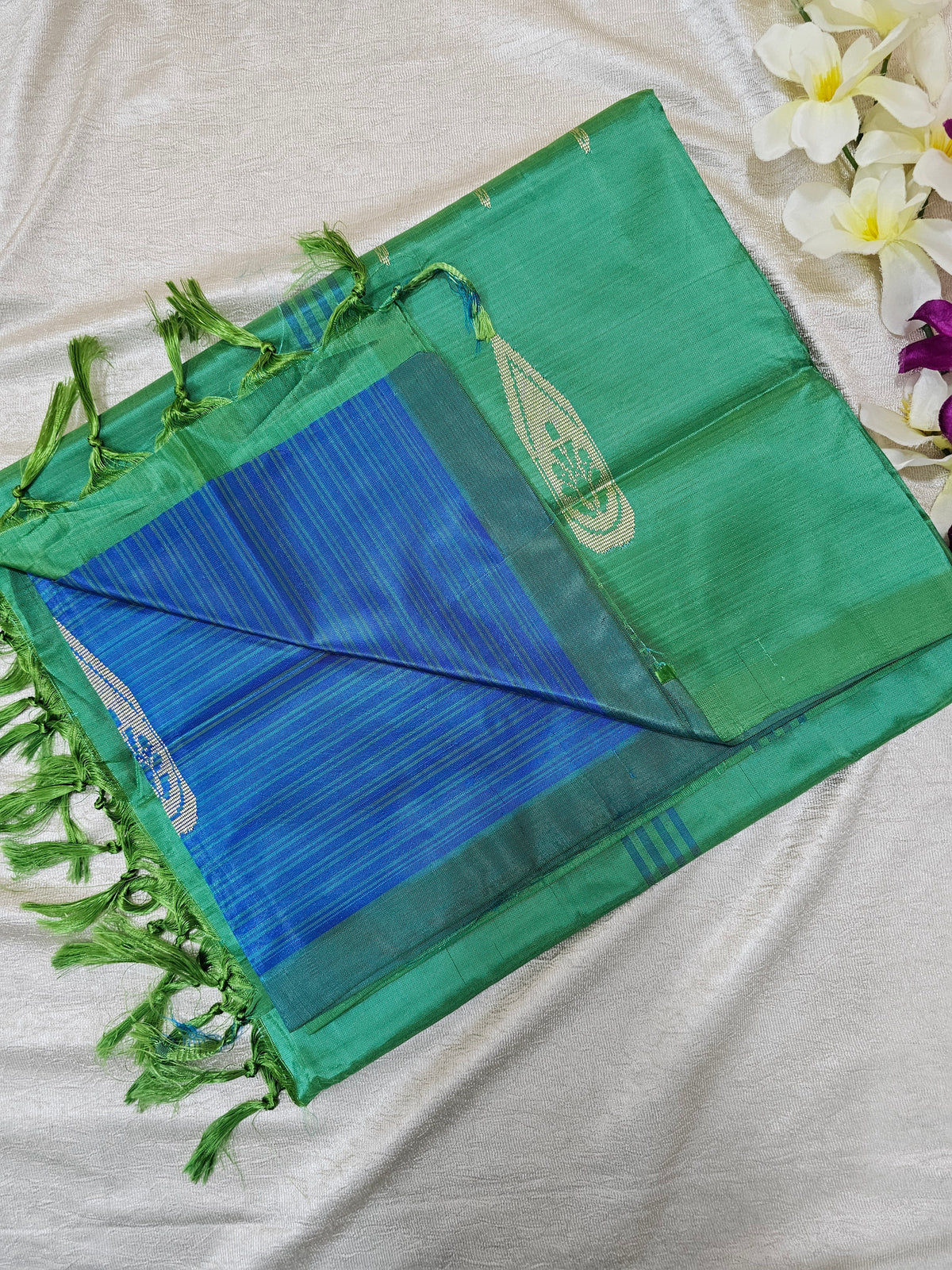 Blue with Green    Chinnalampattu Saree