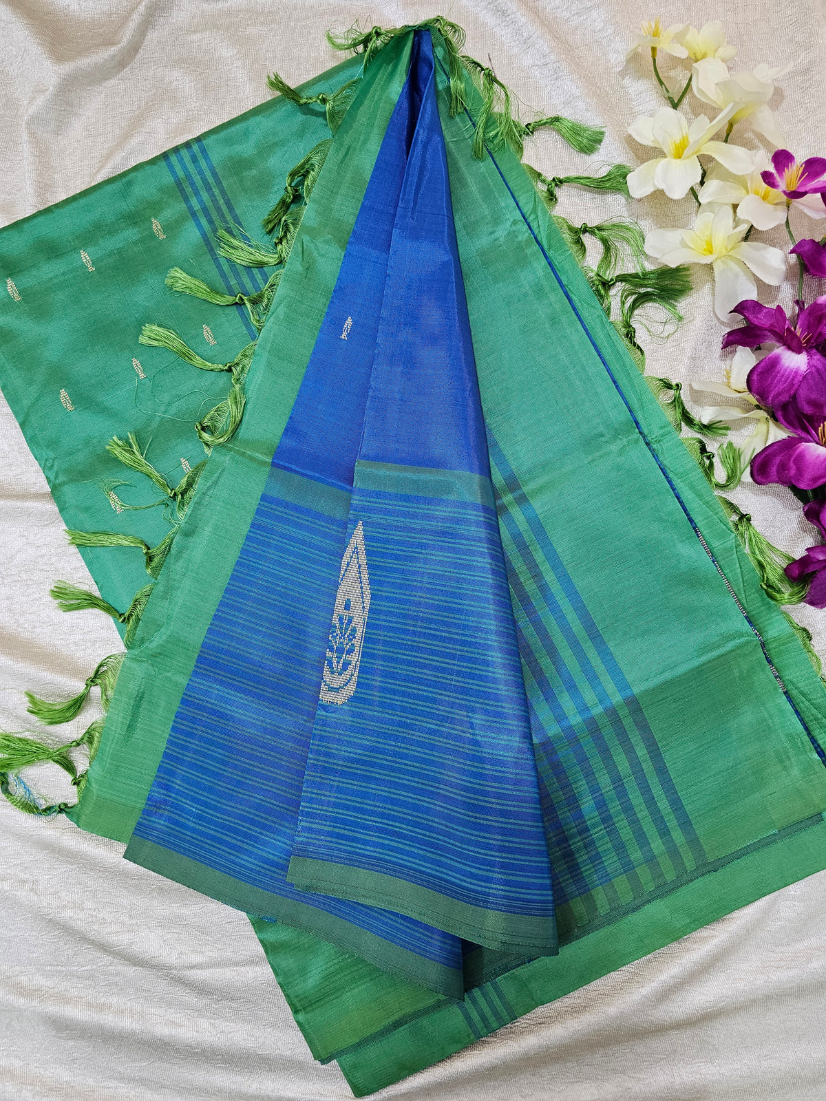 Blue with Green    Chinnalampattu Saree