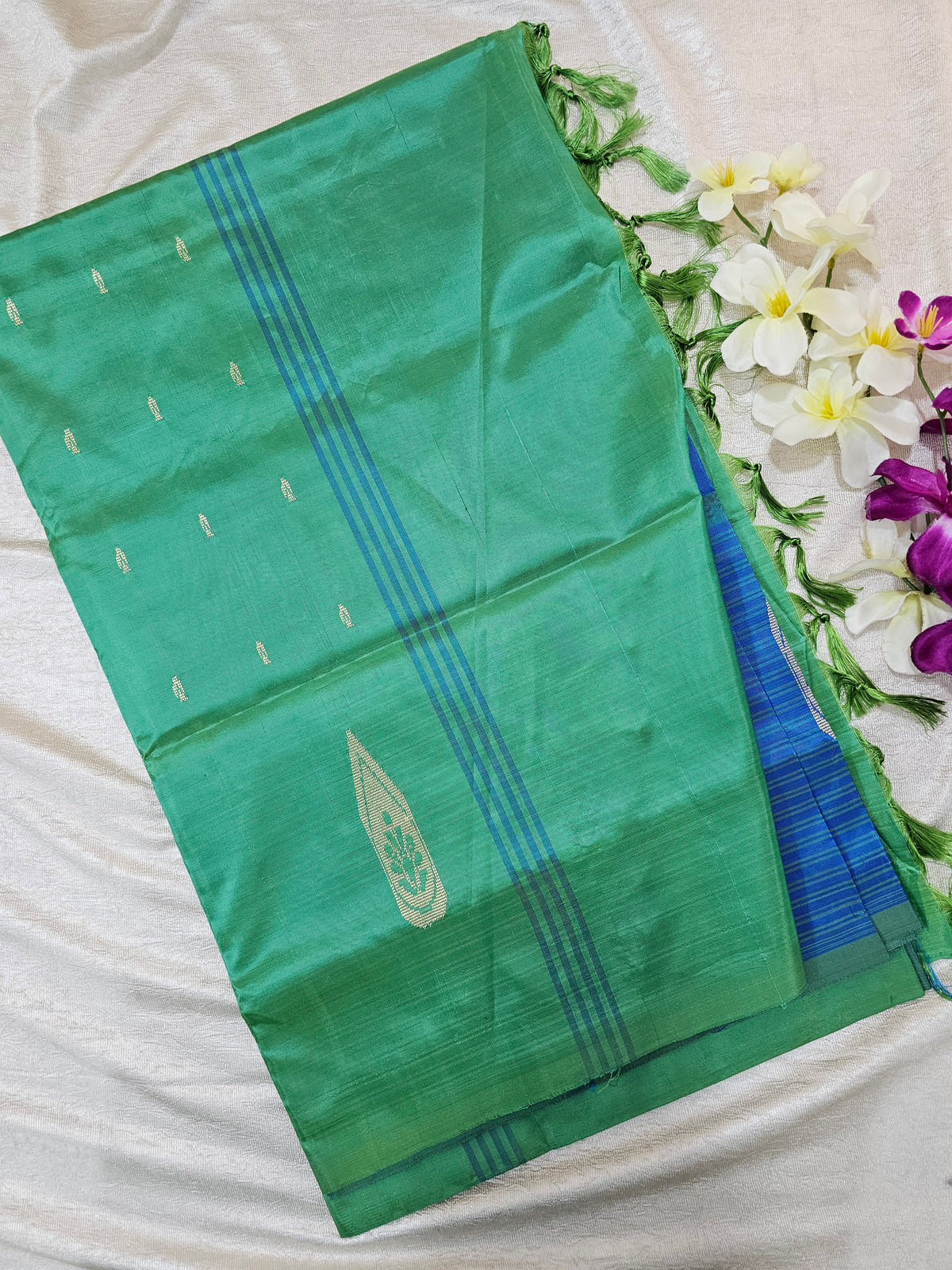 Blue with Green    Chinnalampattu Saree